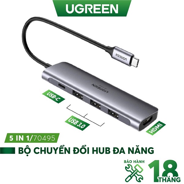 chuyển đổi kết nối cổng USB chuẩn C sang HDMI và USB 3.0